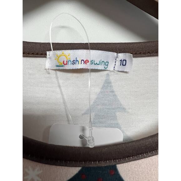 New Christmas Trees A-Line Dress Size 10 Retro Comfy Holiday Winter - Picture 3 of 7